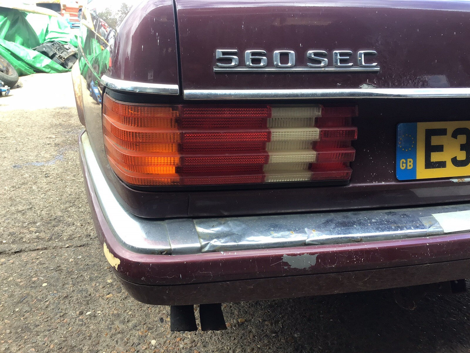 MERCEDES 560 SEC W126 PASSENGER'S SIDE N/S REAR LIGHT 1986 19911