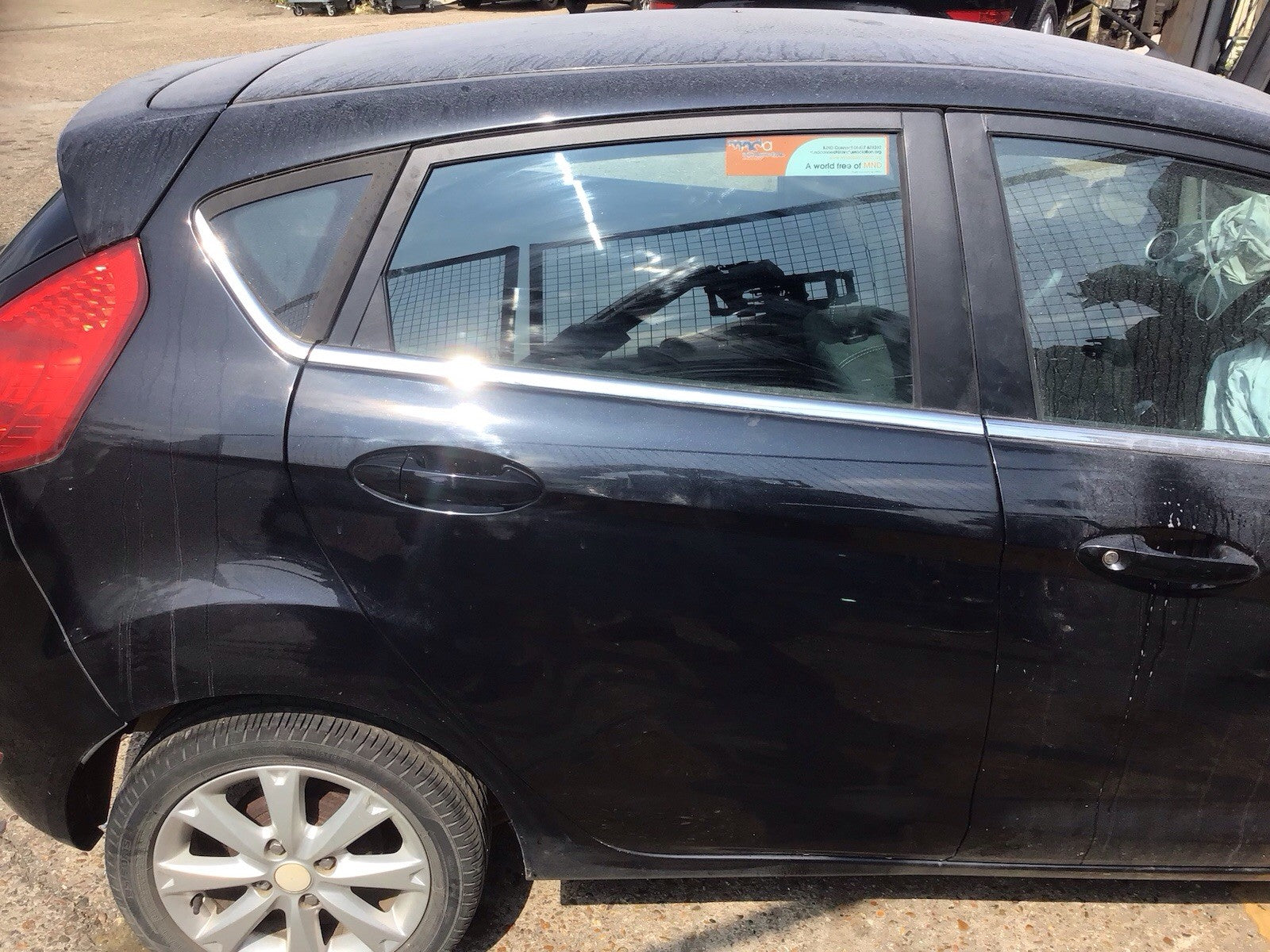 FORD FIESTA MK7 DRIVER'S SIDE O/S REAR DOOR IN PANTHER BLACK 2008 20170