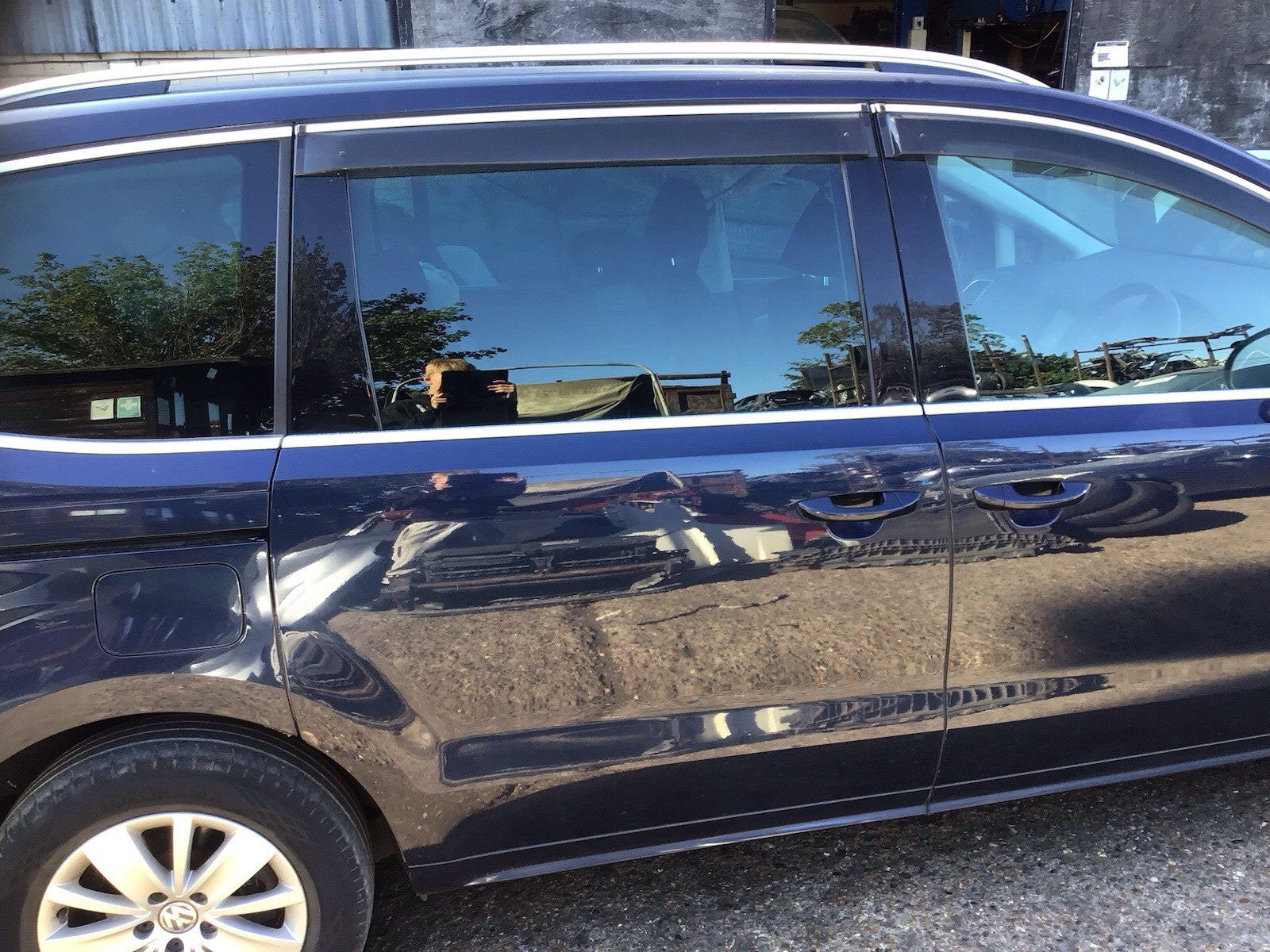 VOLKSWAGEN SHARAN MK2 DRIVERS SIDE SLIDING REAR DOOR NIGHT BLUE LH5X 10 20231
