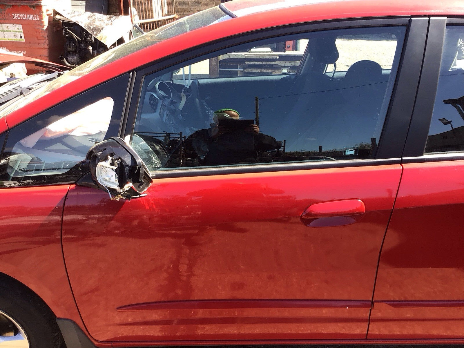 HONDA JAZZ MK3 PASSENGER'S SIDE N/S FRONT DOOR MILANO RED R81 2009 20140