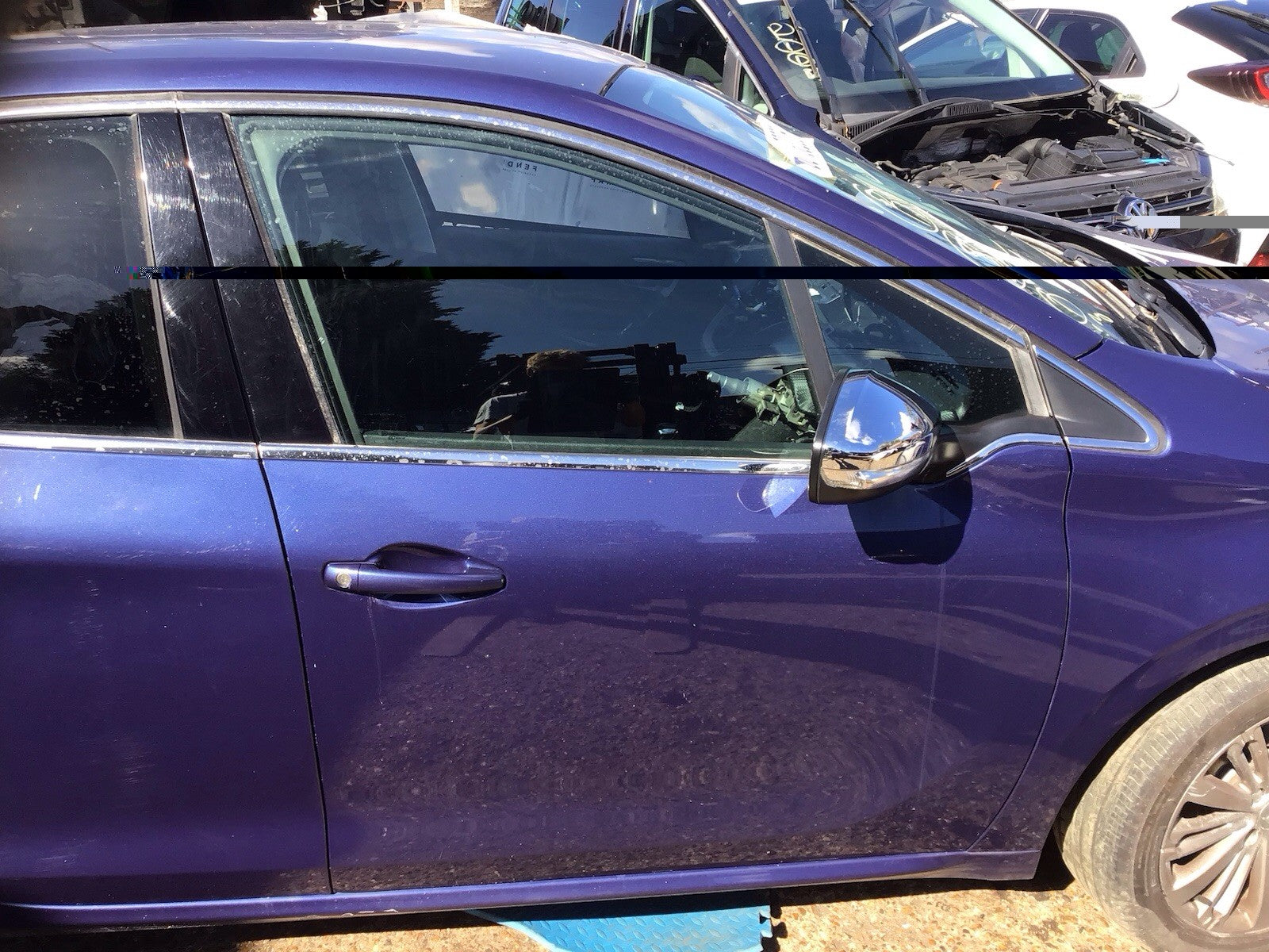 PEUGEOT 208 DRIVERS SIDE DOOR VIRTUAL BLUE KUC 5 DOOR MODEL 2012 20180