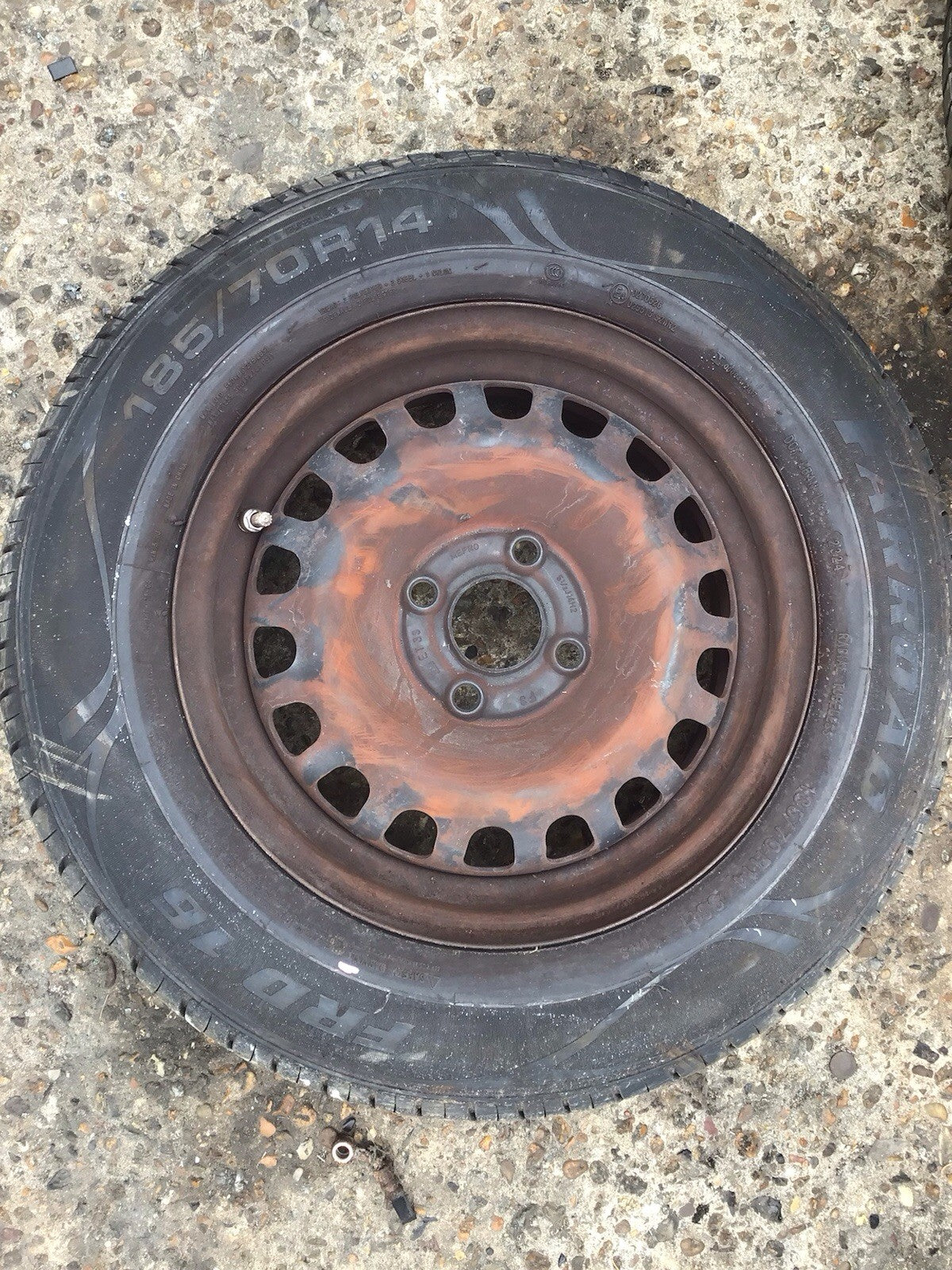 VAUXHALL CORSA D SPARE WHEEL 14'' STEEL RIM TYRE 185X70X14 2006 20140