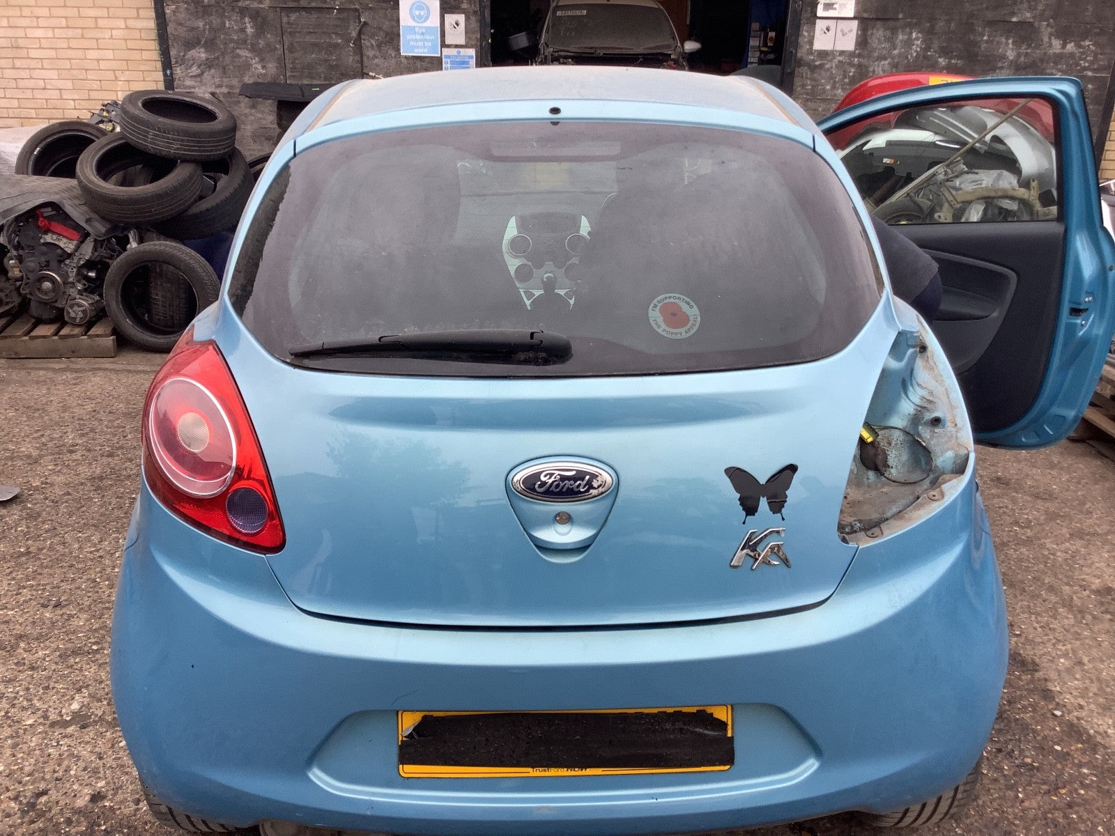 FORD KA BARE TAILGATE IN SCUBA METALLIC 2009 20160