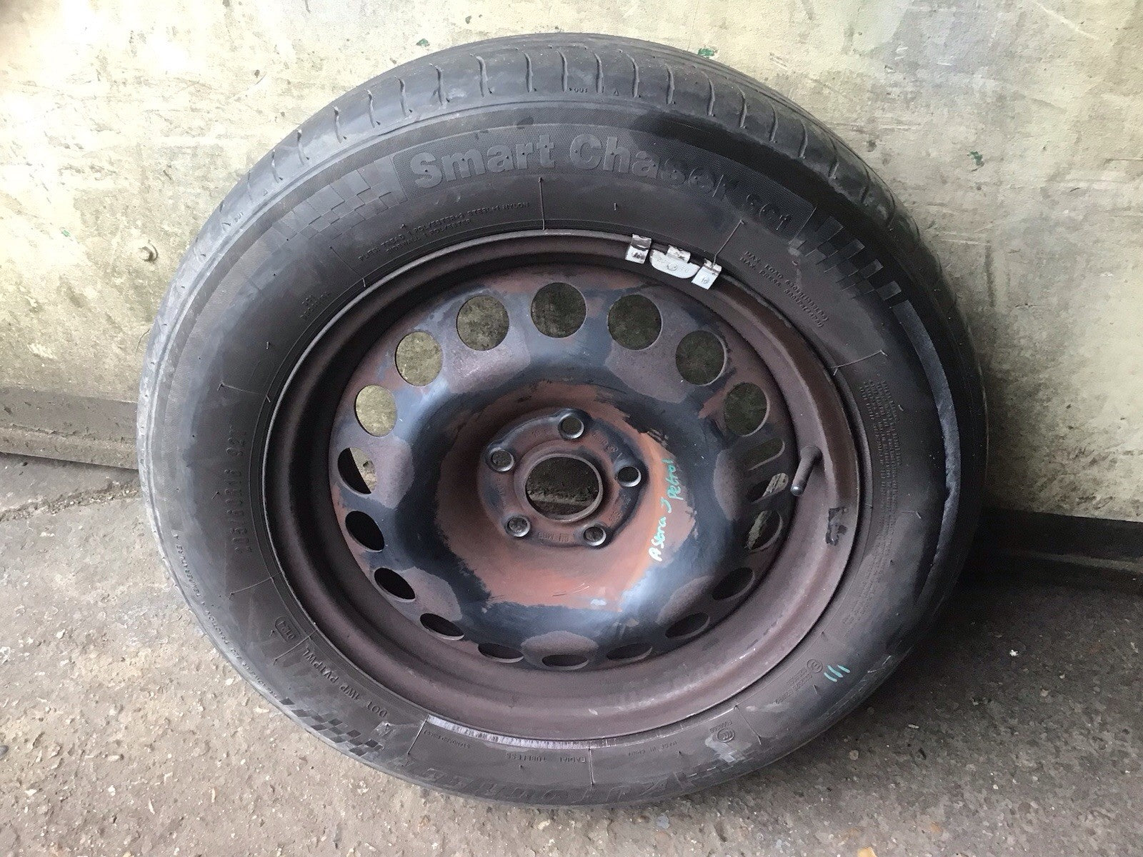 VAUXHALL ASTRA J SPARE WHEEL 16'' STEEL RIM 2160142 TYRE 205X60X16 2010 20150
