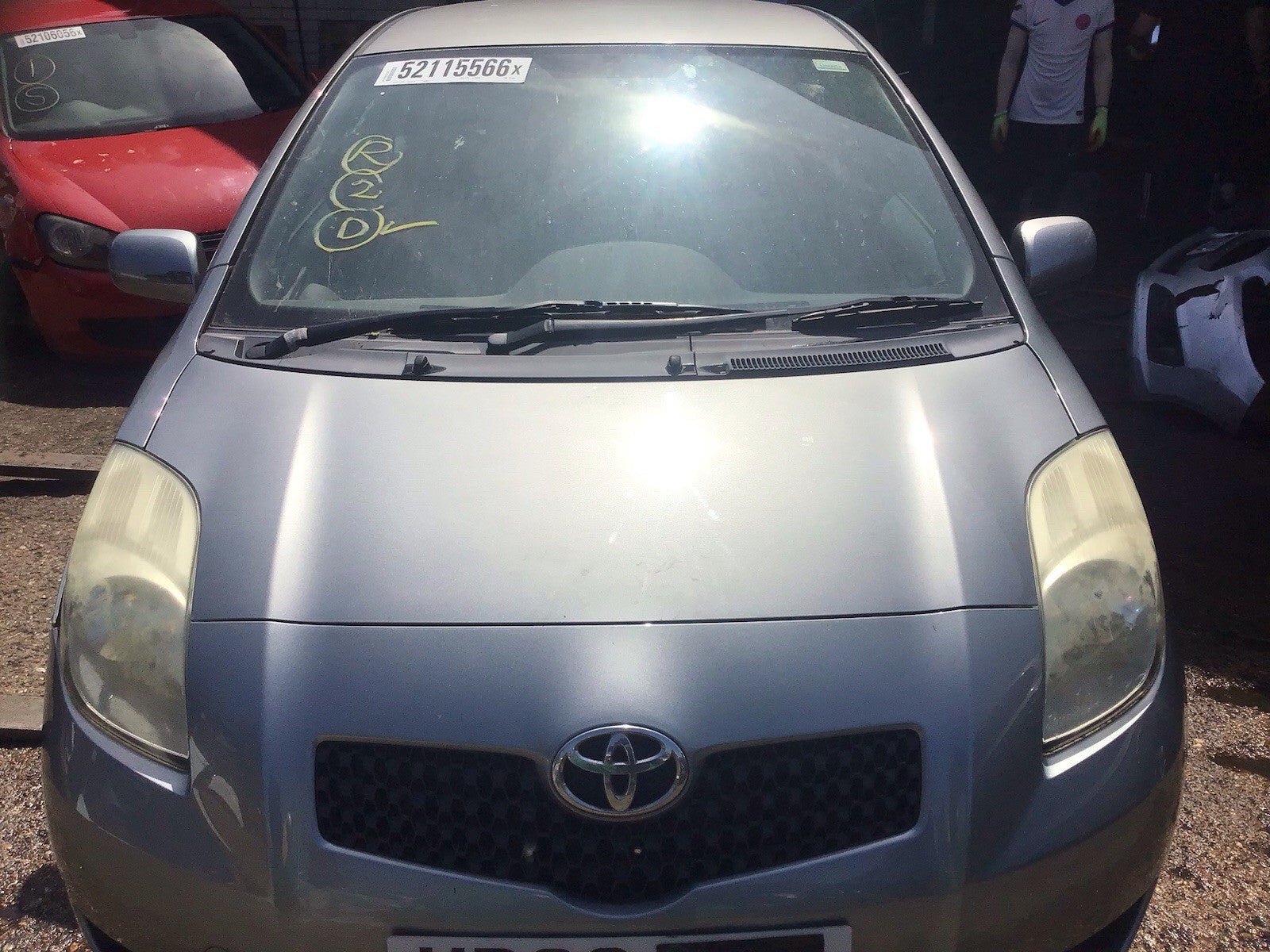 TOYOTA YARIS MK2 BONNET MEDIUM SILVER 1F8 2006 20101