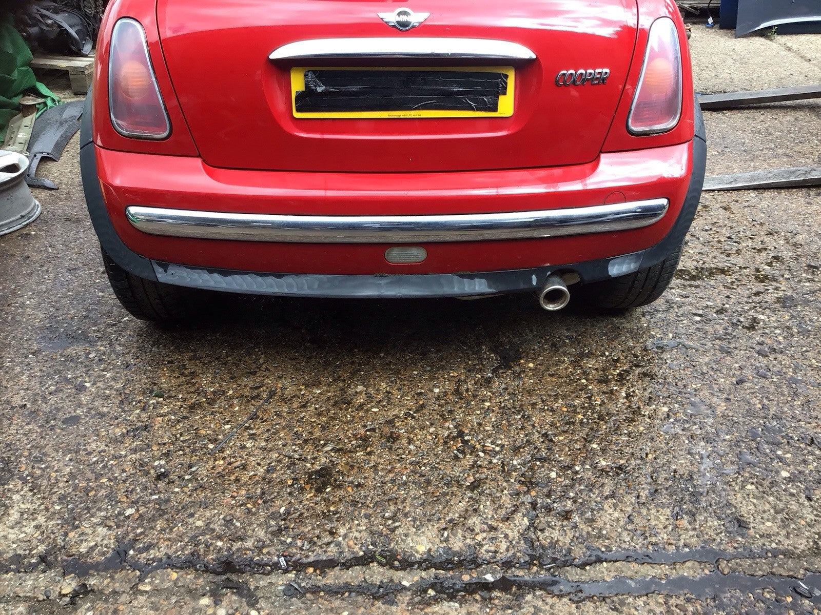 MINI COOPER R50 R53 REAR BUMPER IN CHERRY RED 2001 20061