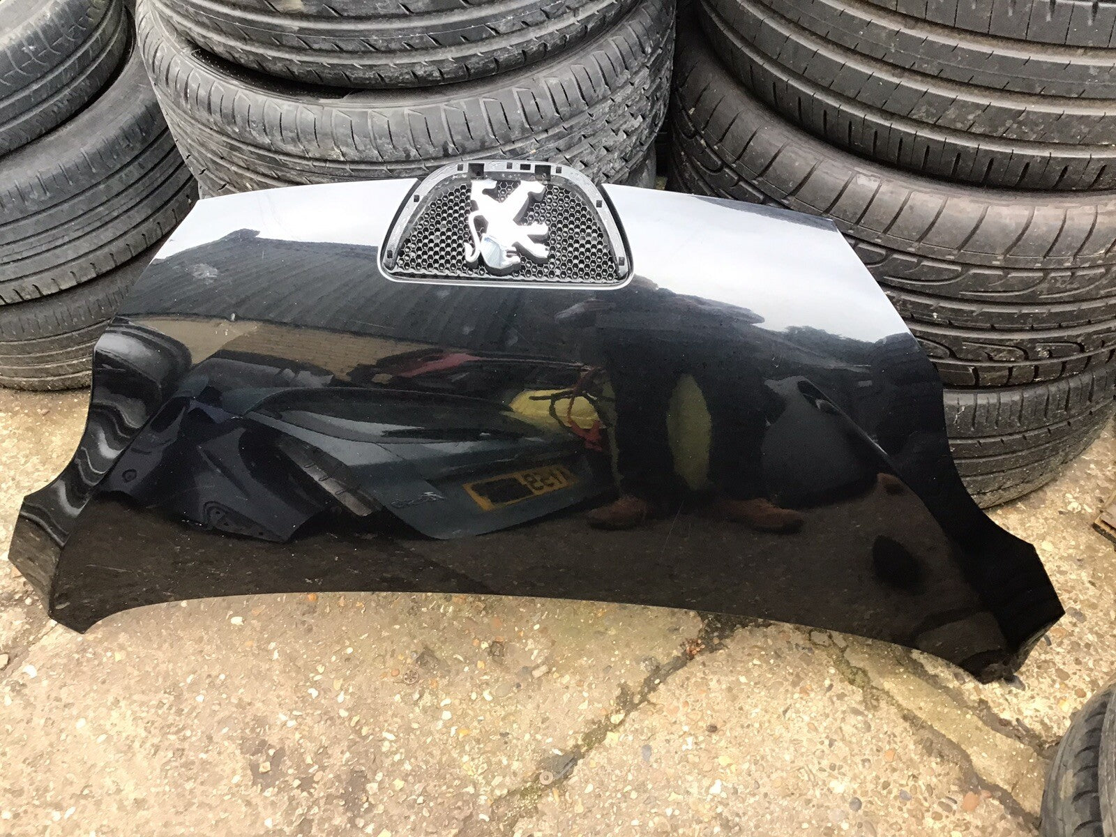 PEUGEOT 107 BONNET IN BLACK METALLIC PAINT CODE EXZ 2005-20121