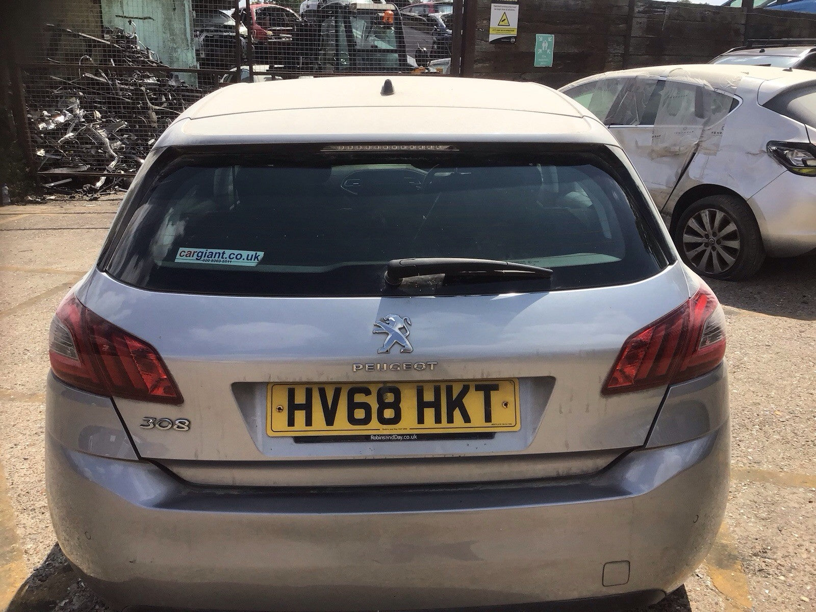 PEUGEOT 308 MK2 TAILGATE ARTENSE GREY PAINT CODE KCA 2013 20190