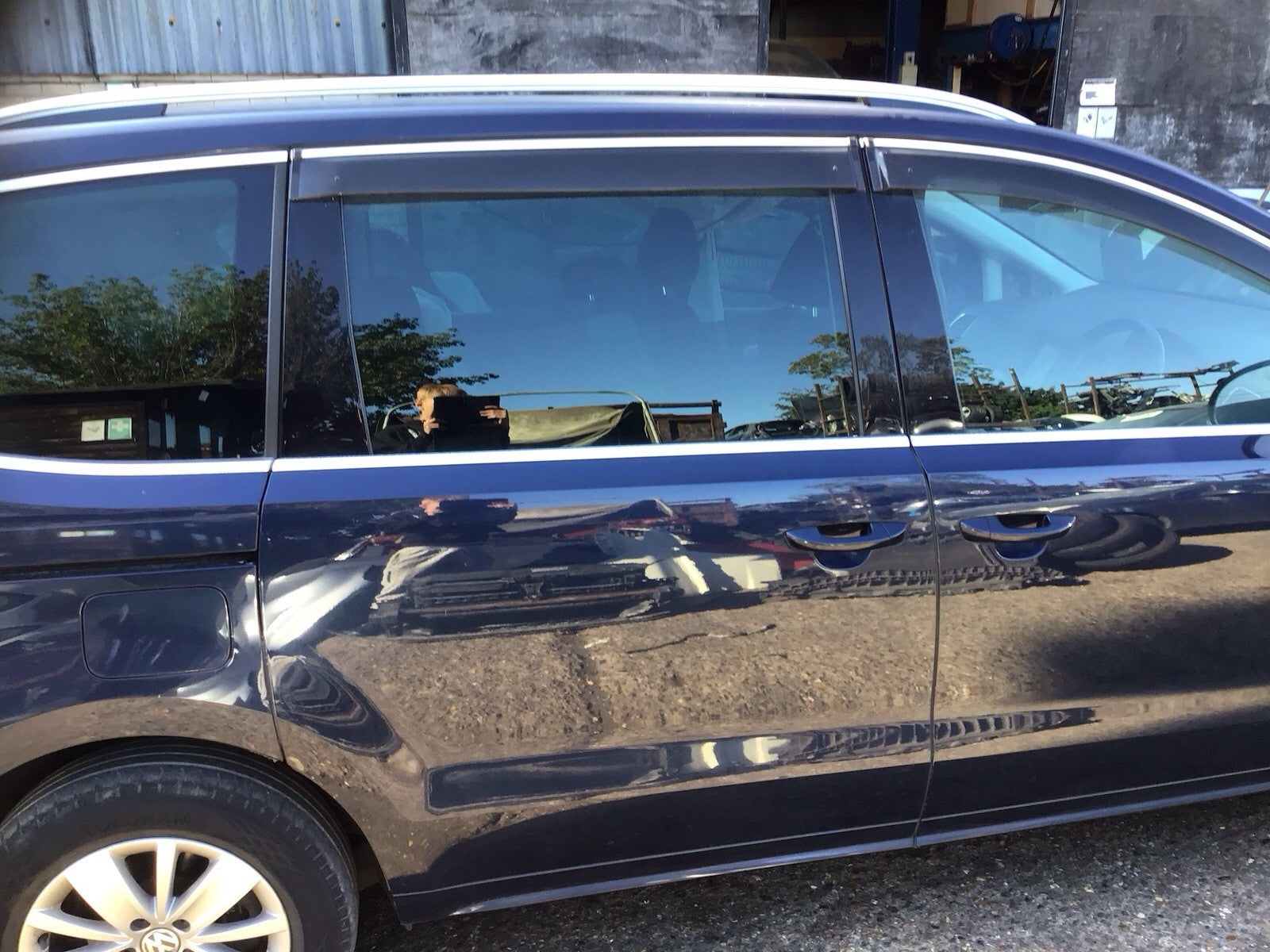 VOLKSWAGEN SHARAN MK2 DRIVERS SIDE SLIDING REAR DOOR NIGHT BLUE LH5X 10 20230