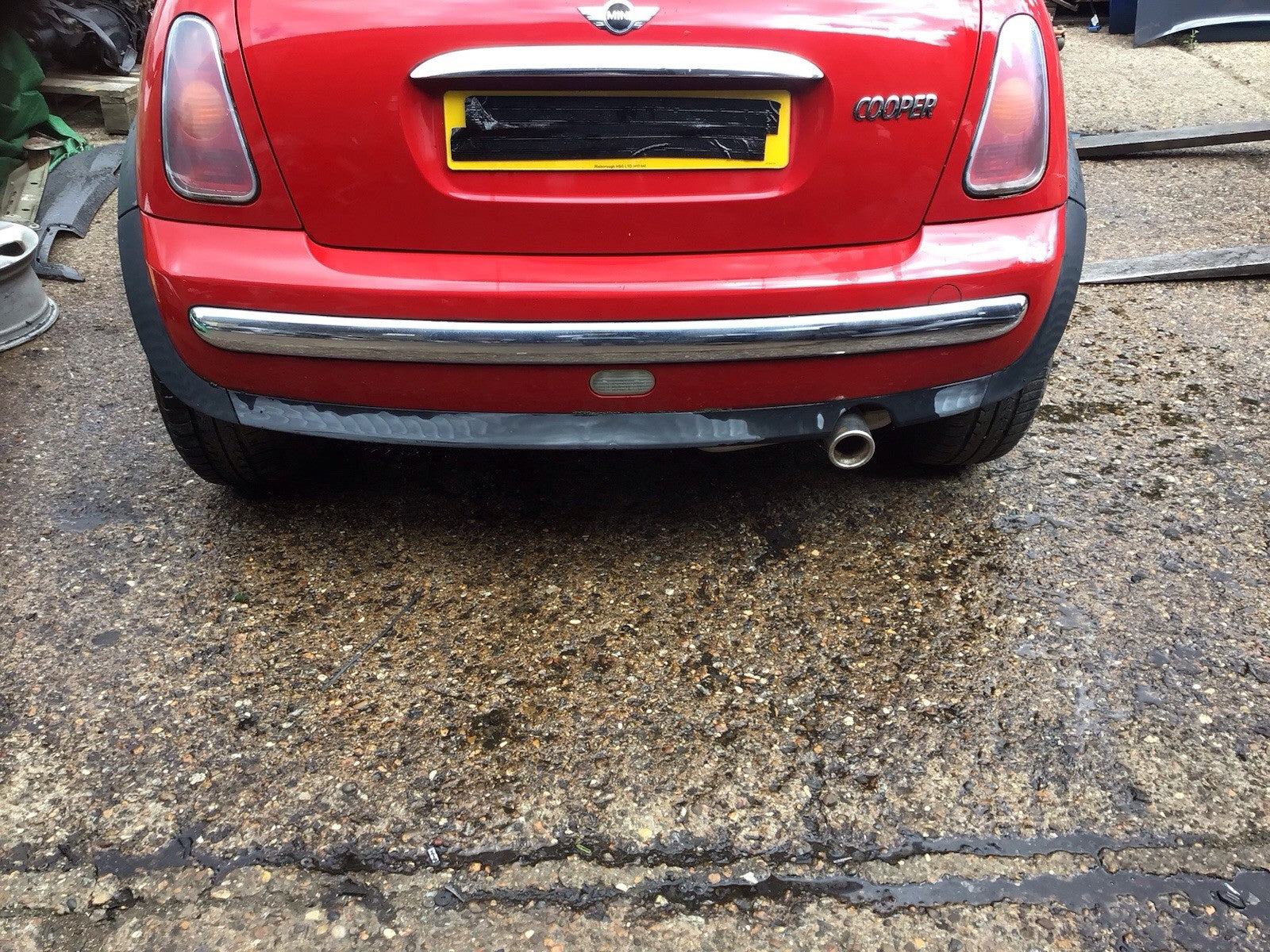 MINI COOPER R50 R53 REAR BUMPER IN CHERRY RED 2001 20060