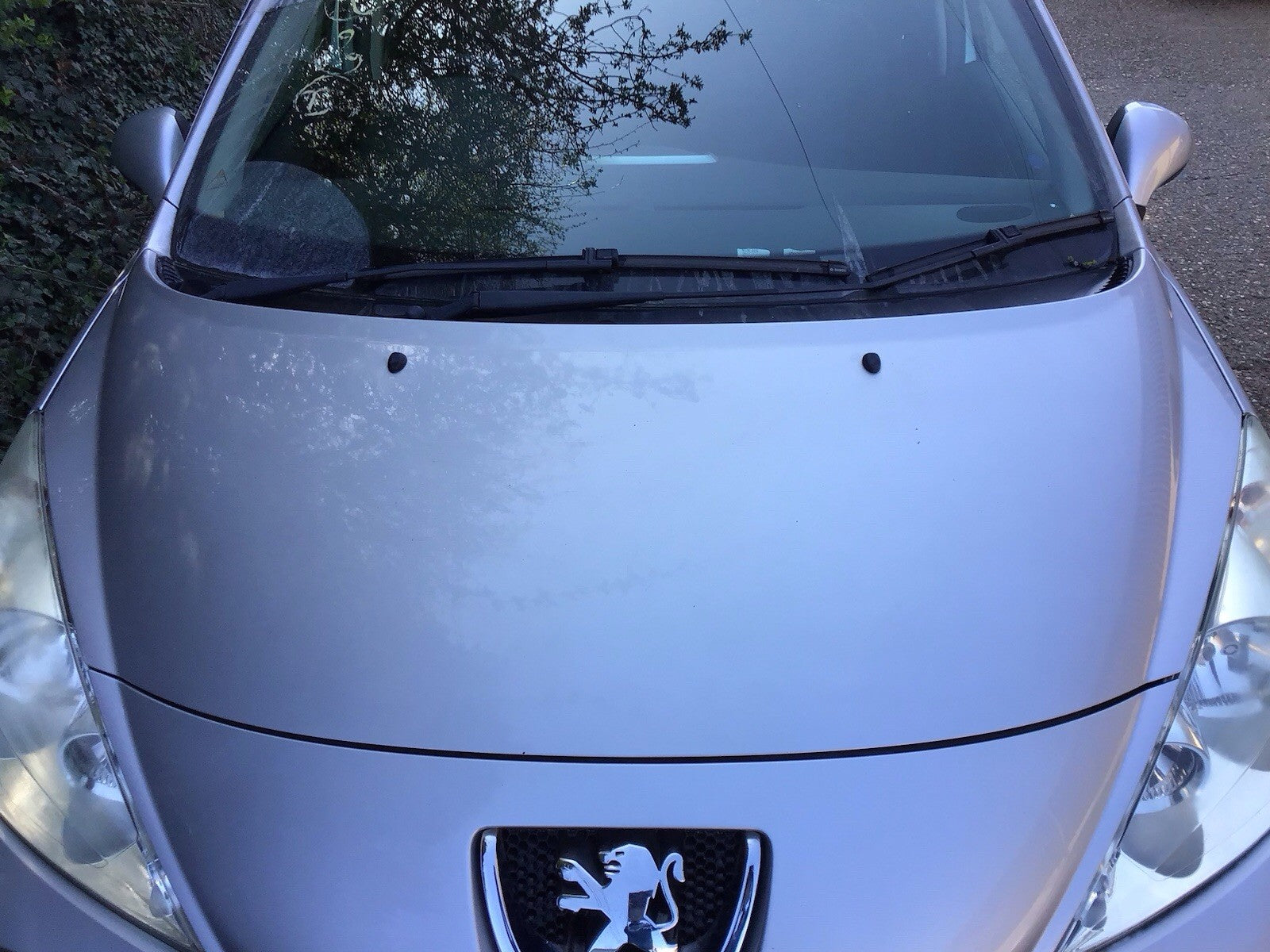 PEUGEOT 207 BONNET SILVER METALLIC PAINT CODE EZR 2006-20120