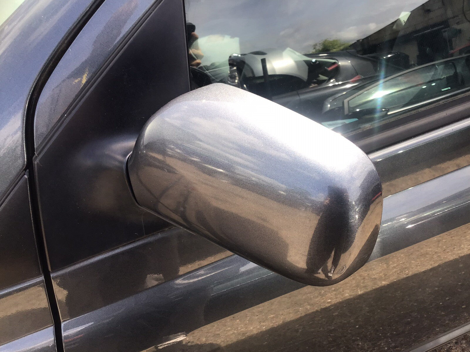 TOYOTA YARIS MK1 PASSENGER'S SIDE N/S DOOR MIRROR GREYISH BLUE 8S5 2001 20061
