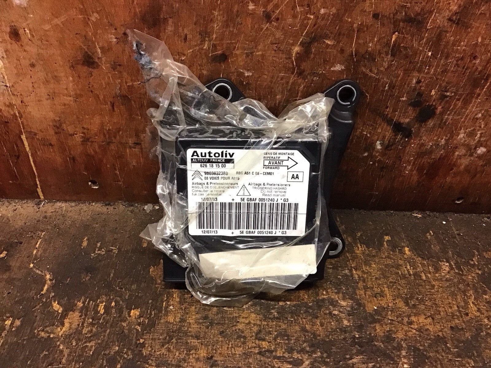 CITROEN DS3 AIR BAG CONTROL UNIT MODULE ECU 626181500 2010 20180
