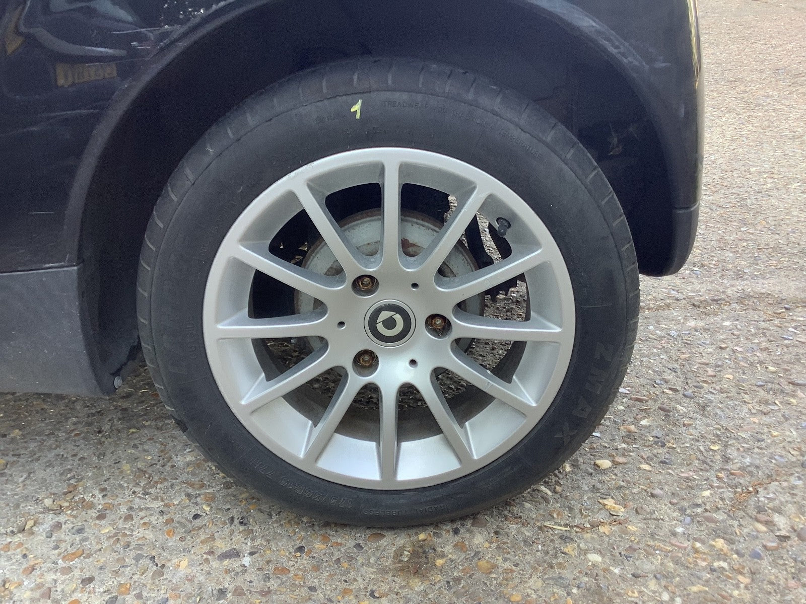 SMART FORTWO REAR WHEEL ALLOY 15'' TYRE 175X55X15 2007 20140