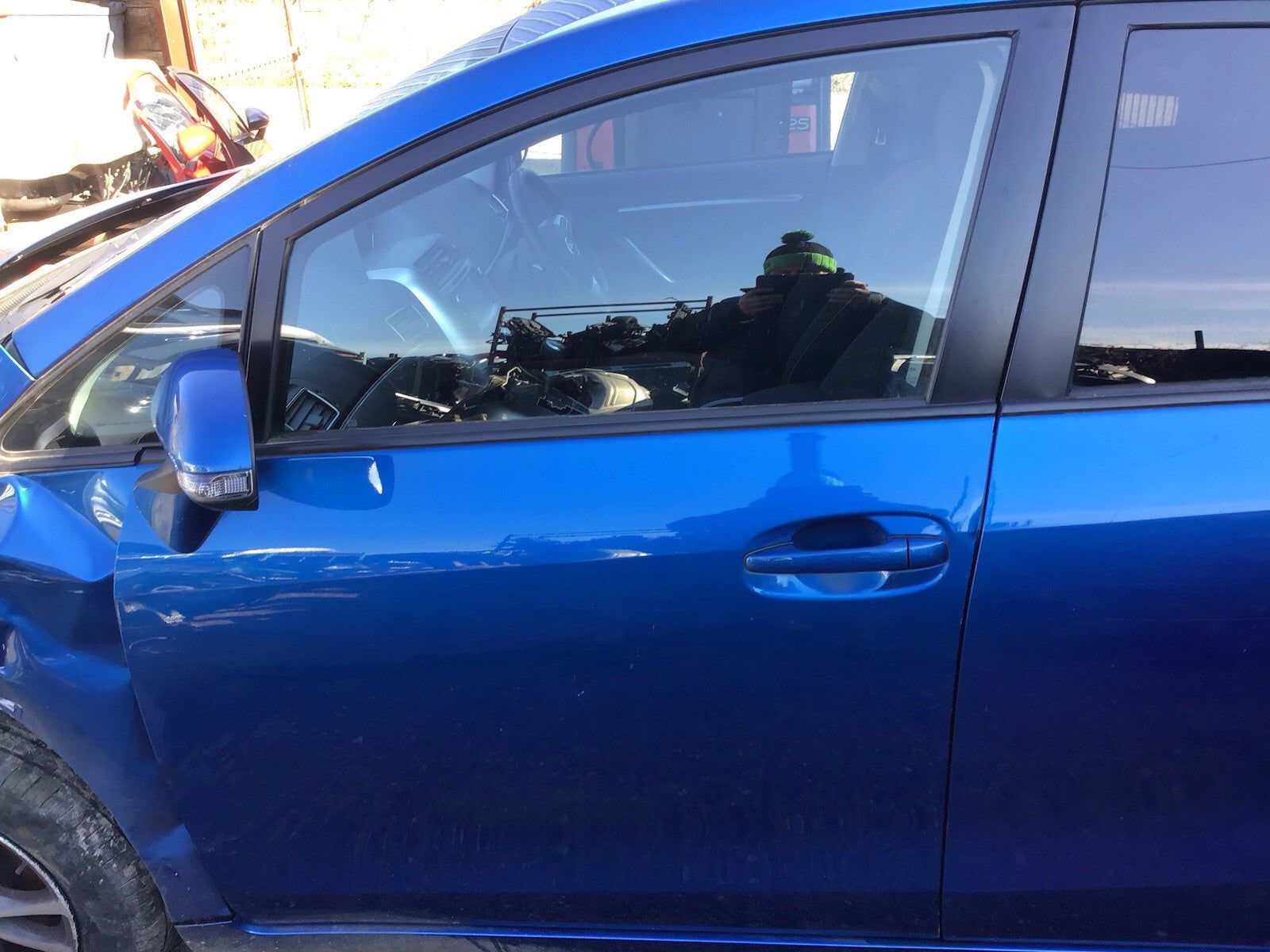 TOYOTA VERSO PASSENGER'S SIDE N/S FRONT DOOR BLUE STREAK METALLIC 8T7 2013 20180