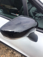 RENAULT CLIO MK4 DRIVER'S SIDE O/S CRACKED DOOR MIRROR ELECTRIC IN BLACK 2013 190