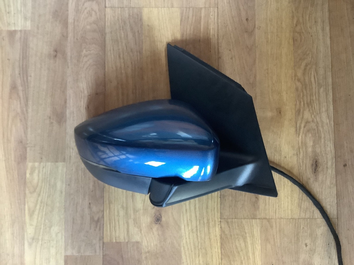 VOLKSWAGEN POLO 6C DRIVER SIDE O/S ELECTRIC DOOR MIRROR SILK BLUE LD5L 2014 20174