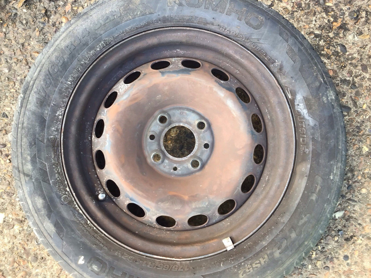 FIAT 500 FORD KA MK2 SPARE WHEEL 14'' STEEL RIM TYRE 175X65X14 2008 20154