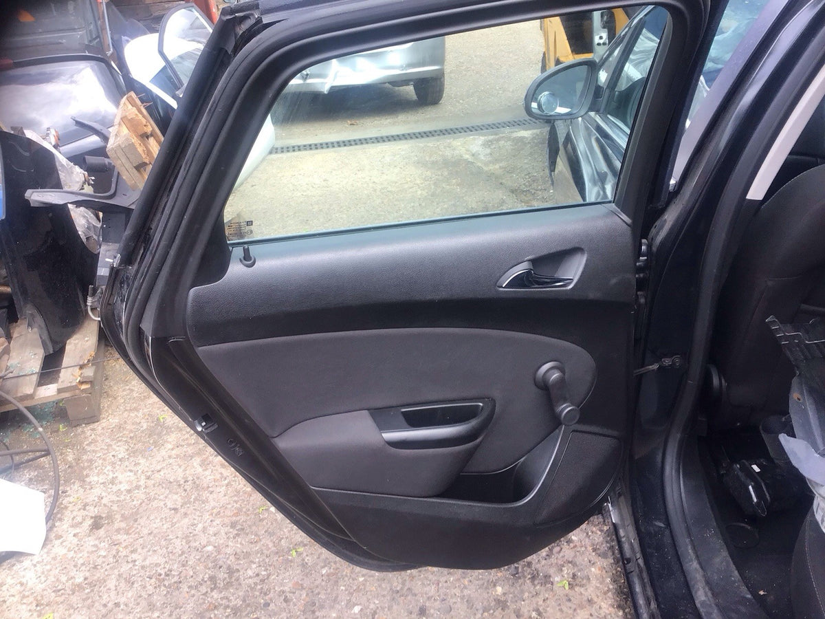 VAUXHALL ASTRA J PASSENGER SIDE N/S REAR DOOR  CARBON FLASH BLACK Z22C 2010 20159