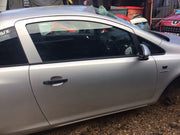 VAUXHALL CORSA D DRIVER'S SIDE O/S DOOR SILVER MATELLIC Z157 3 DOOR 2006 20140