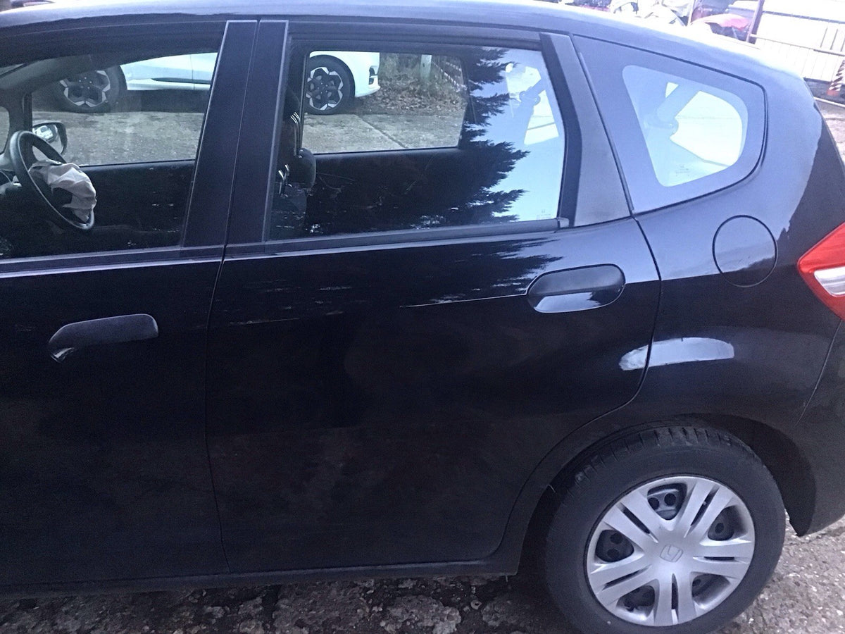 HONDA JAZZ MK3 PASSENGER'S SIDE N/S REAR DOOR CRYSTAL BLACK NH731P 2009 20142