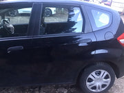 HONDA JAZZ MK3 PASSENGER'S SIDE N/S REAR DOOR CRYSTAL BLACK NH731P 2009 20142