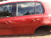 VOLKSWAGEN GOLF MK6 PASSENGERS SIDE N/S REAR DOOR AMARYLLIS RED LA3S 09 20121