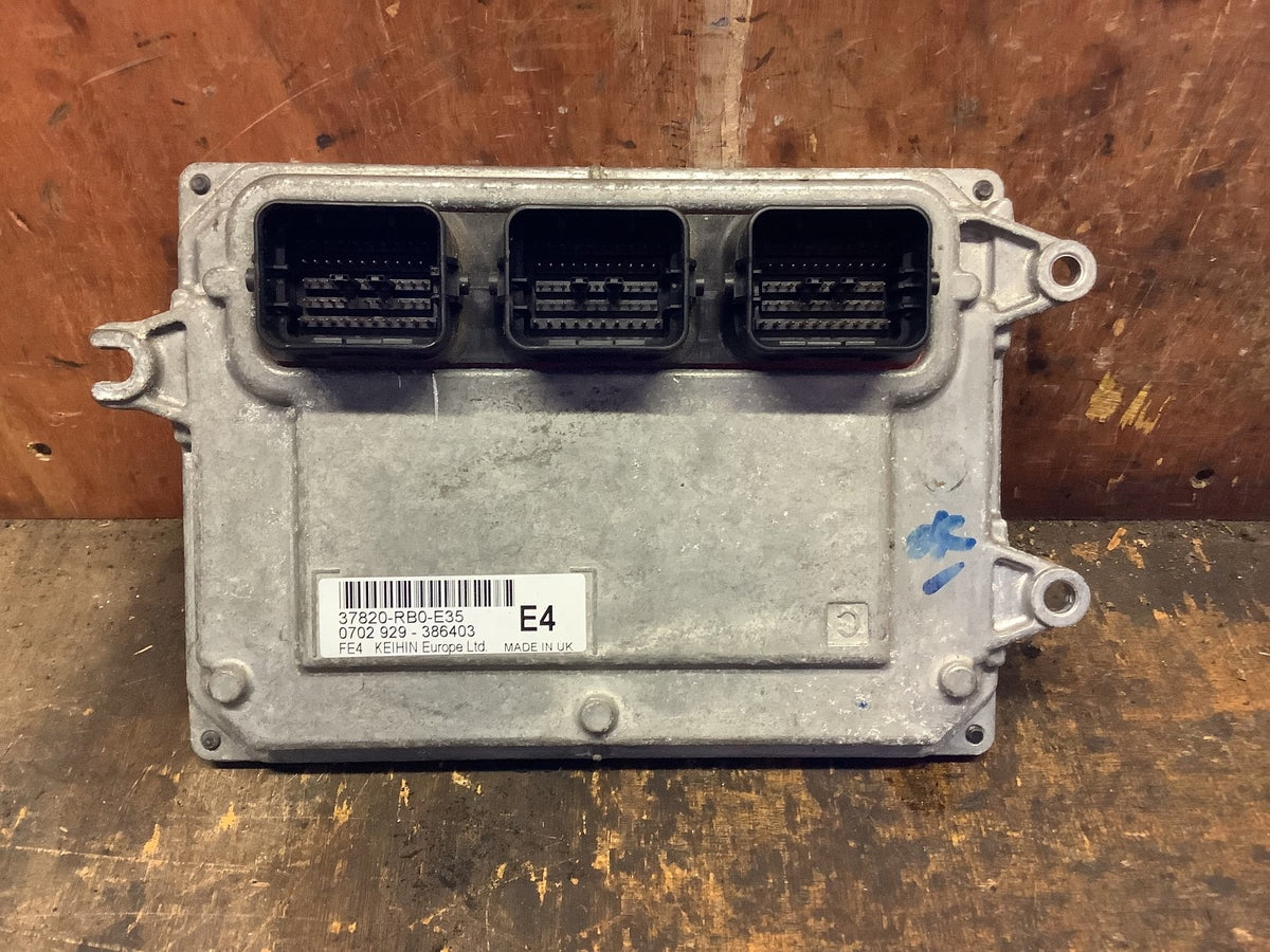 HONDA JAZZ MK3  ENGINE CONTROL MODULE ECU 37820 RB0 E35  2009 20141