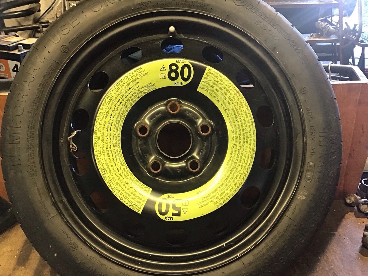 VOLKSWAGEN GOLF MK7 SPARE WHEEL 16'' STEEL RIM TYRE 125X70X16 2160927 2009 20204
