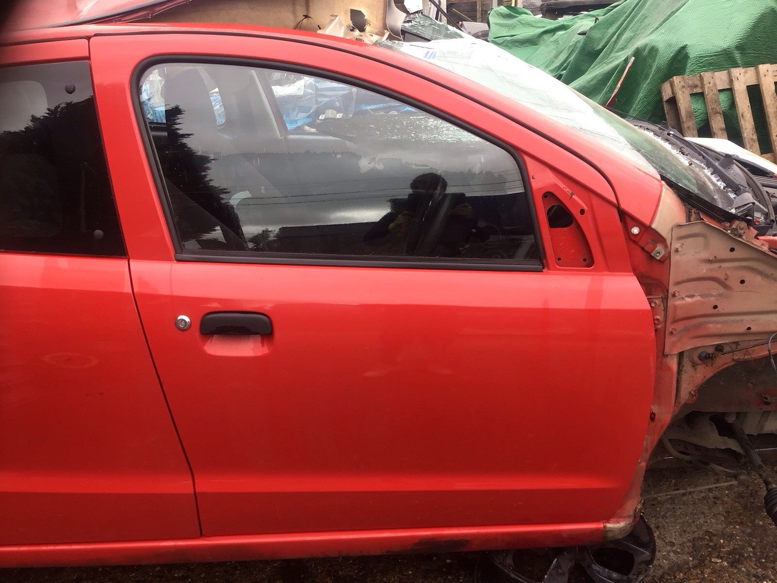 SUZUKI ALTO DRIVER'S SIDE O/S FRONT DOOR BRIGHT RED Z9T 2009 20141