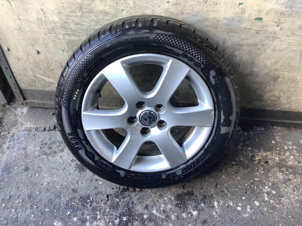 VOLKSWAGEN POLO 9N3 ALLOY WHEEL 15'' 6Q0601025R WITH TYRE 195X55X15 2005 20090