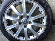VOLKSWAGEN GOLF MK5 ALLOY WHEEL 17" 1K0601025K WITH TYRE 225X45X17 2002 20083