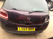 CITROEN DS3 TAILGATE IN WHISPER RED PURPLE PAINT CODE ERU 2010 20182