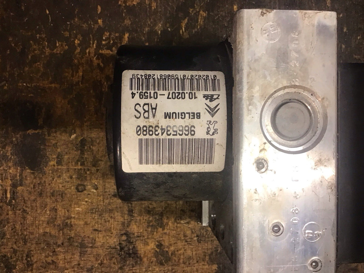 PEUGEOT 207 ABS PUMP MODULE 9665343980 ATE 10.0207 0159.4 2007 20124