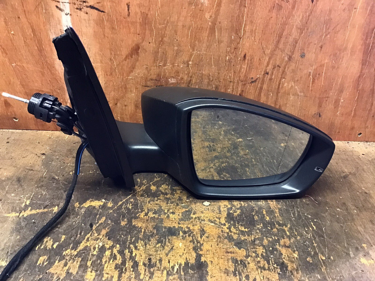 VOLKSWAGEN POLO 6R DRIVER SIDE O/S DOOR MIRROR GREY MANUAL 2009 20152