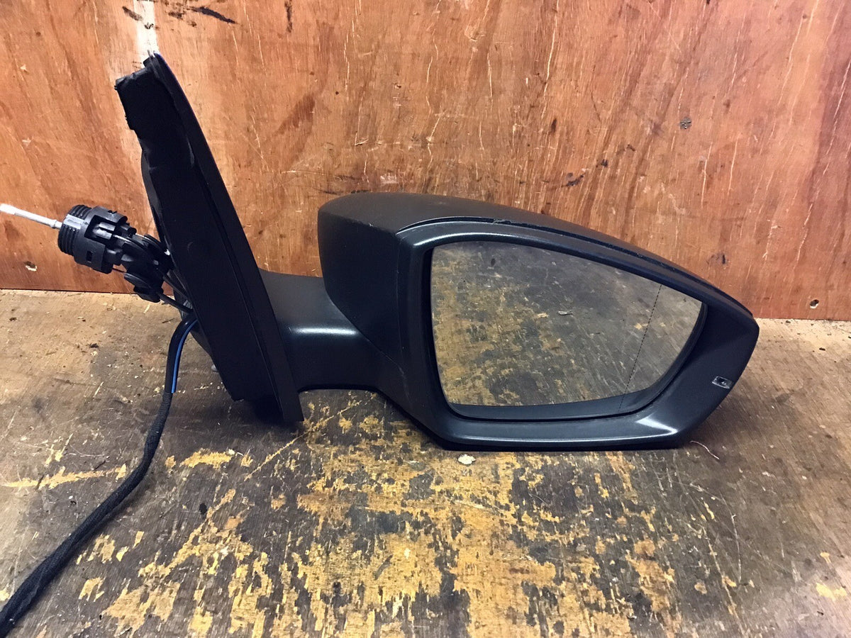 VOLKSWAGEN POLO 6R DRIVER SIDE O/S DOOR MIRROR GREY MANUAL 2009 20153