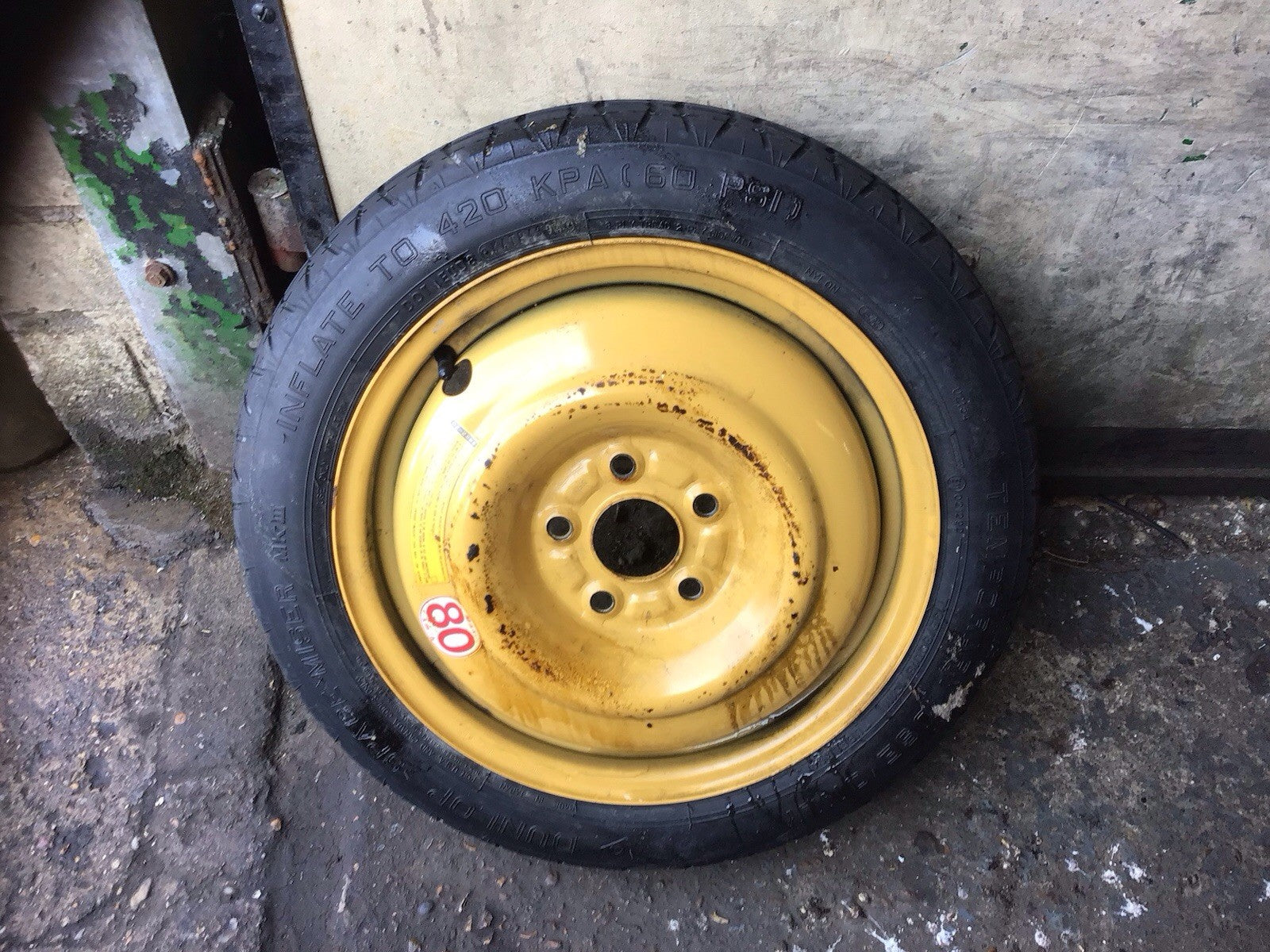 HONDA ACCORD  MK7 SPARE WHEEL 16'' STEEL RIM TYRE 135X80X16 2002 20080