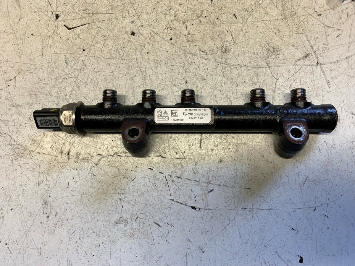 PEUGEOT 308 1.6 HDI DIESEL INJECTOR RAIL AND INJECTORS 9685297580 02 2010 20150