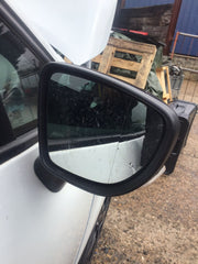 RENAULT CLIO MK4 DRIVER'S SIDE O/S CRACKED DOOR MIRROR ELECTRIC IN BLACK 2013 199