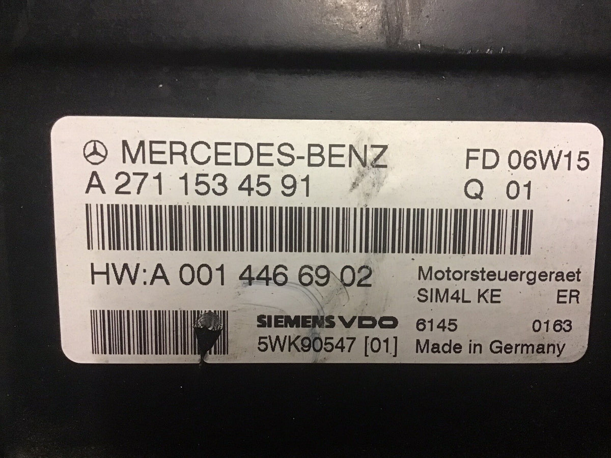 MERCEDES C180 COMPRESSOR ECU KIT A2711534591 W203 SIEMENS 5WK90547 2005 20094