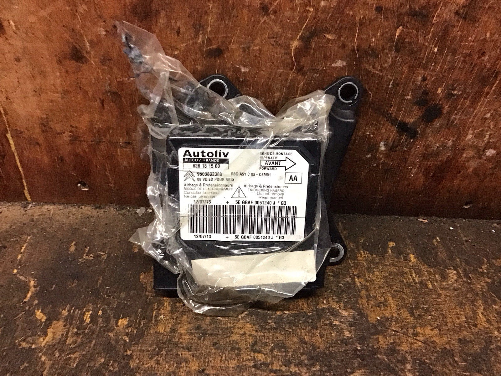 CITROEN DS3 AIR BAG CONTROL UNIT MODULE ECU 626181500 2010 20181