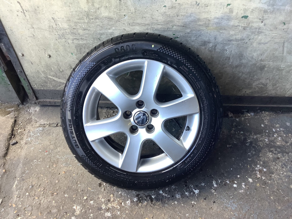 VOLKSWAGEN POLO 9N3 ALLOY WHEEL 15'' 6Q0601025R WITH TYRE 195X55X15 2005 20092