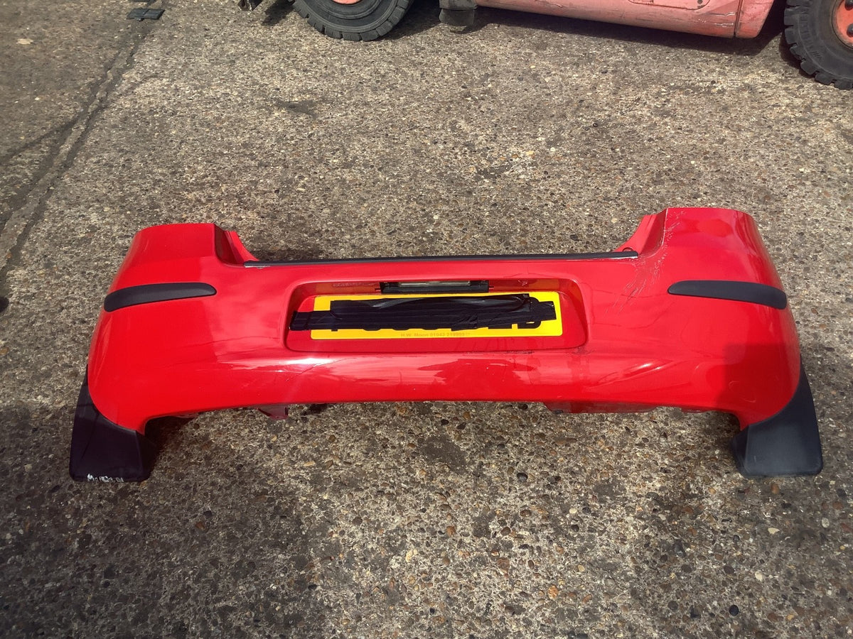 TOYOTA YARIS MK2 REAR BUMPER IN SUPER RED PAINT CODE 3P0 NEEDS PAINT 2006 20091