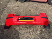TOYOTA YARIS MK2 REAR BUMPER IN SUPER RED PAINT CODE 3P0 NEEDS PAINT 2006 20091