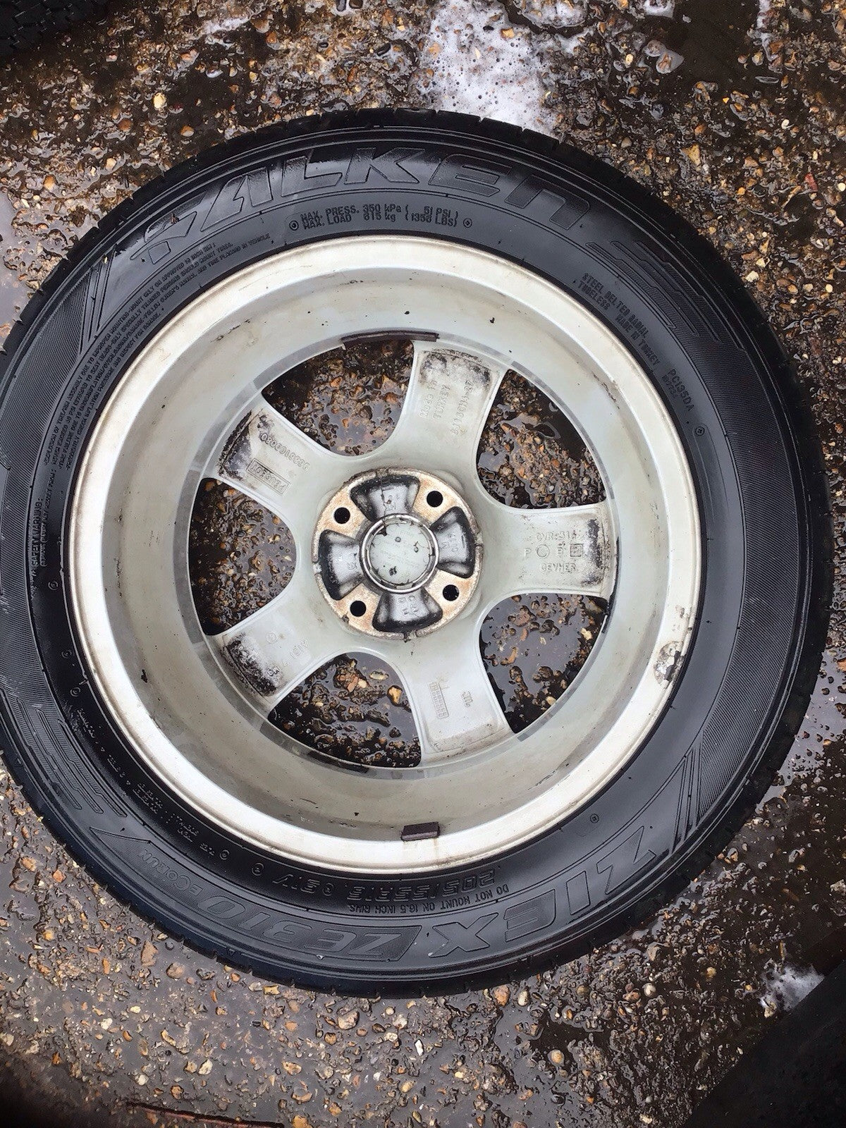 PEUGEOT 207 ALLOY WHEEL 15'' 9686100080 TYRE 205X55X15 2006 201210