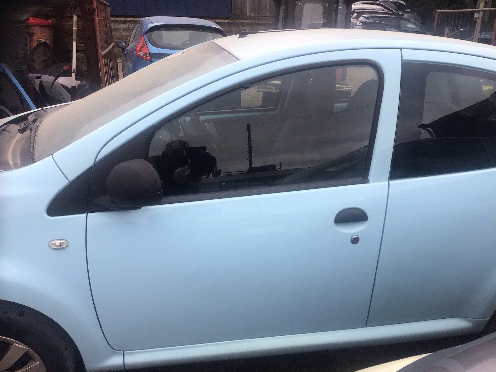 CITROEN C1 PASSENGER'S SIDE N/S FRONT DOOR BOTTICELLI BLUE CODE KGX 5 DOOR 05 131
