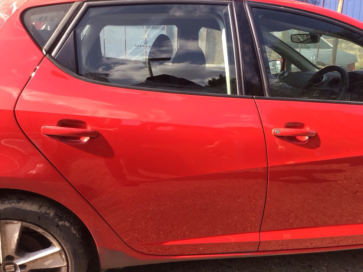 SEAT IBIZA 6J DRIVER'S SIDE O/S REAR DOOR EMOCION RED LS3H 5 DOOR 2008 20170