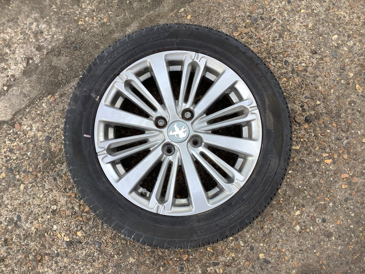 PEUGEOT 208 ALLOY WHEEL 16'' 9808137577 TYRE 195X55X15 2012 20191