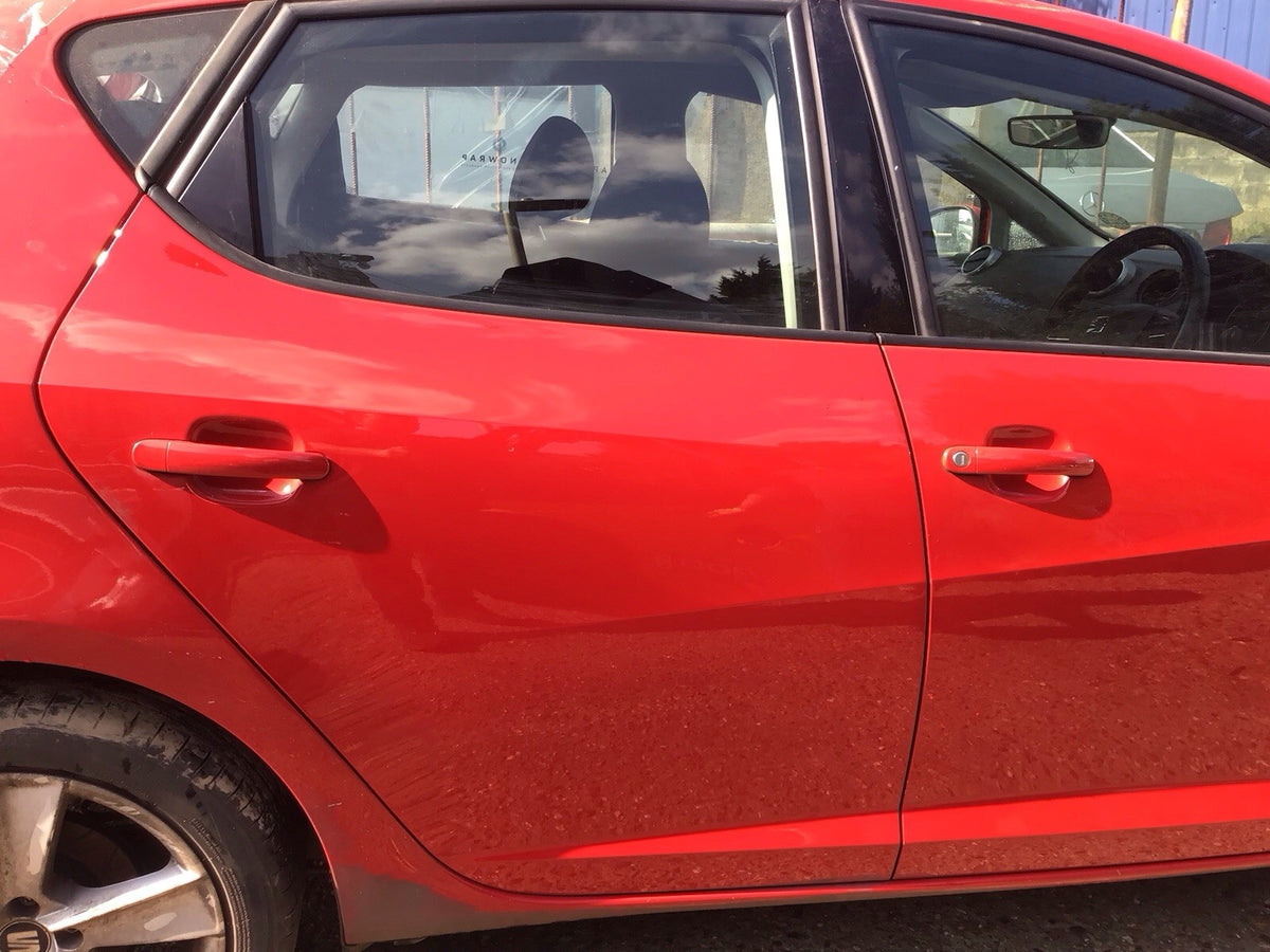 SEAT IBIZA 6J DRIVER'S SIDE O/S REAR DOOR EMOCION RED LS3H 5 DOOR 2008 20174