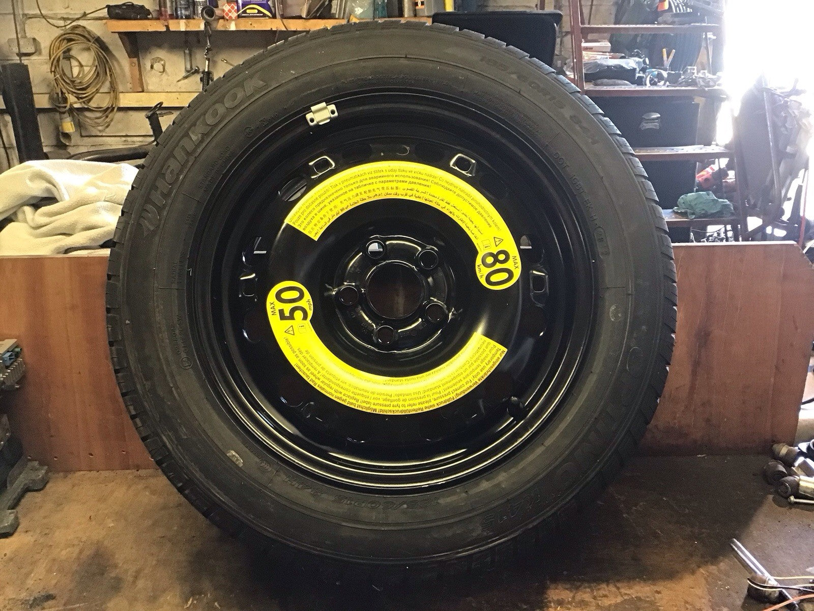 VOLKSWAGEN POLO STEEL WHEEL 15'' SPARE WHEEL 6R0601027 TYRE 185X60X15 2009 20170